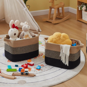 Rectangular Woven Decorative Storage Basket